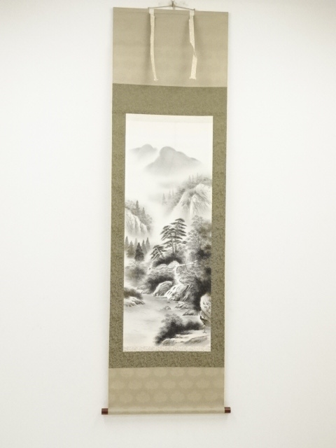 JAPANESE HANGING SCROLL / HAND PAINTED / LANDSCAPE